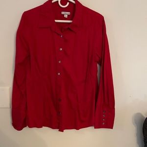 Crimson top for work